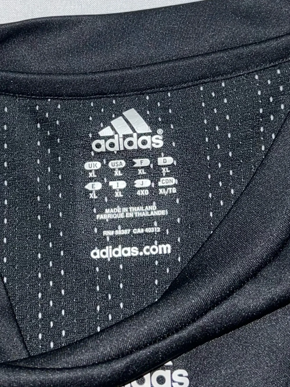 Adidas Black Performance Athletic Shirt 3-Stripes XL
